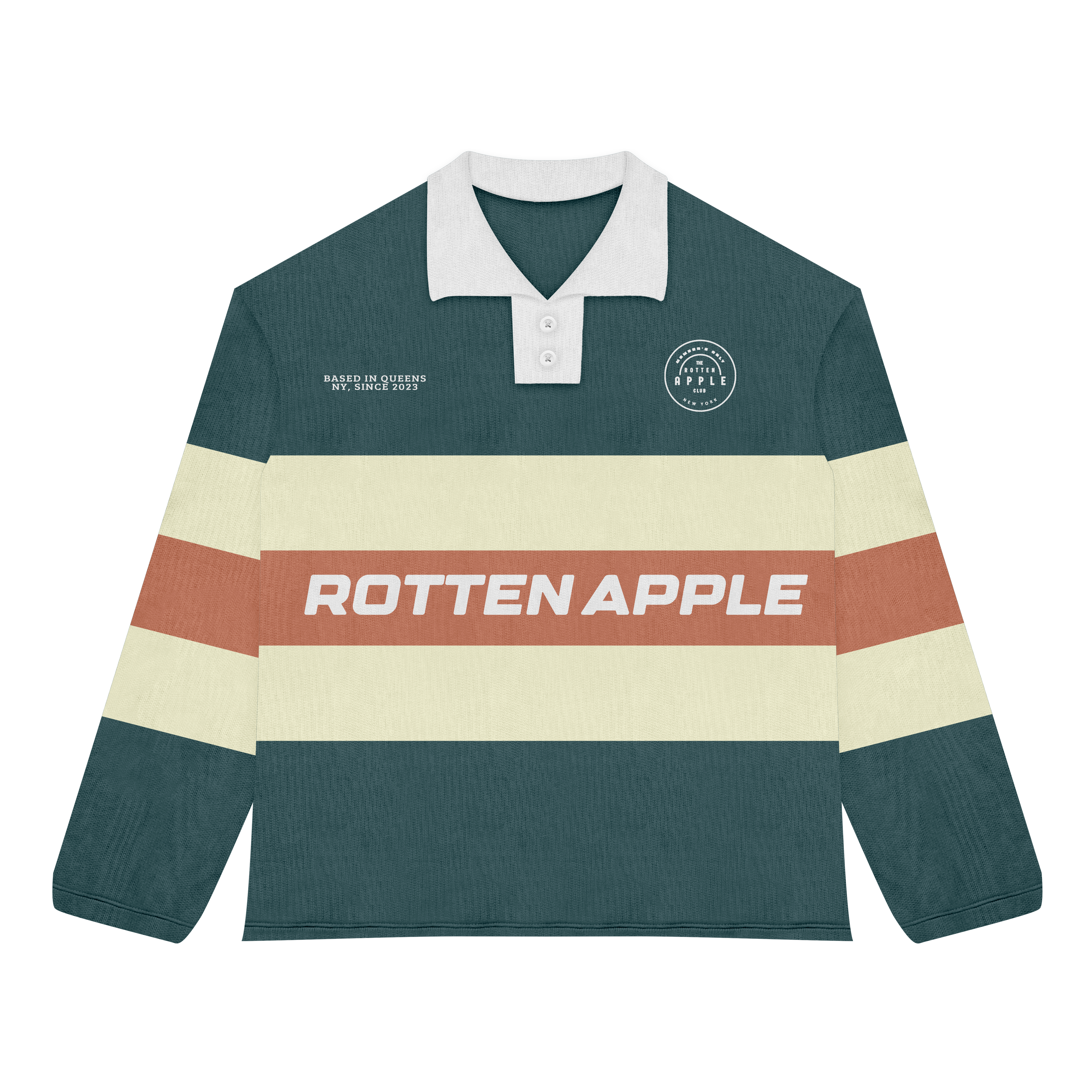 “Rotten Apple” Long Sleeve Rugby Polo